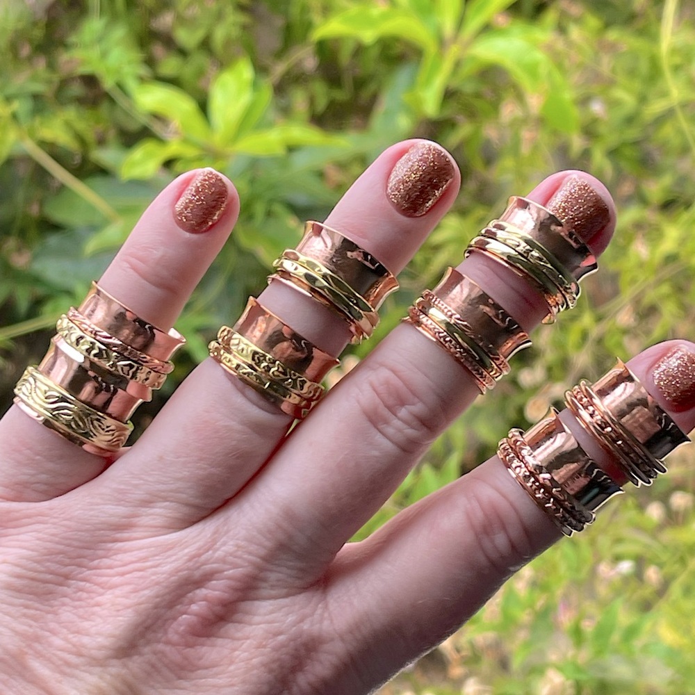 Handmade Copper Meditation rings - Picture 4 of 11
